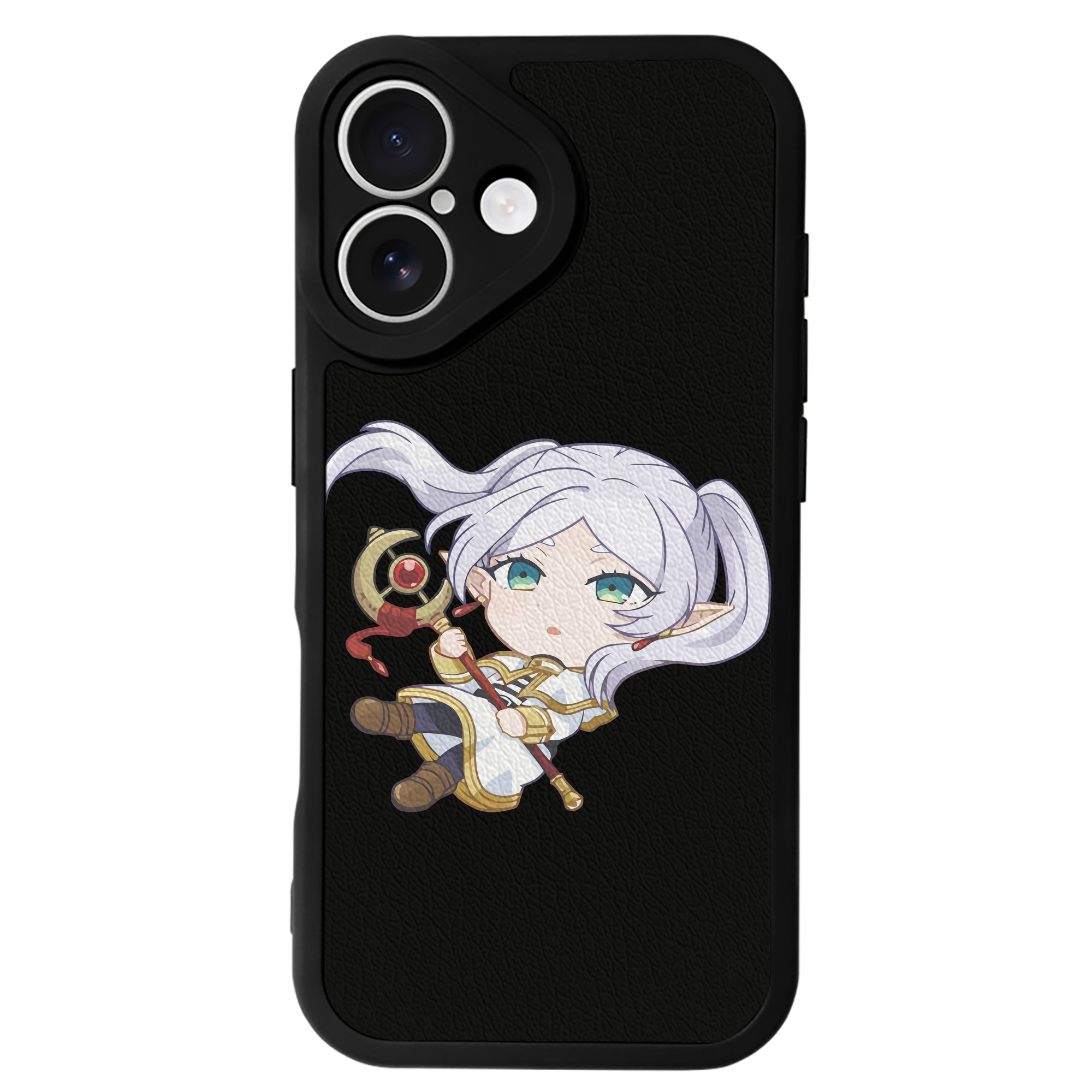 （画像用） 葬送のフリーレン Frieren 【iPhone 16シリーズ対応】シリコンスマホケース（レザー調） 材質：シリコン